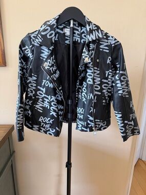 Disney D-Signed Moto Jacket Youth Large Graphic Rock The Town